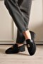 Women's black beaded tassel casual low heel shoes tr30ms01a - 2