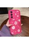Samsung Galaxy S22 Compatible Pink Red Silicone Case Shockproof Camera Protection - 4