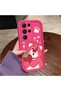 Samsung Galaxy S22 Ultra Compatible Pink Red Silicone Case Shockproof Camera Protection - 4