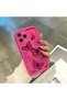 حافظة سيليكون باللون الأحمر الوردي متوافقة مع هاتف iPhone 15 Pro Max، مقاومة للصدمات وحماية للكاميرا - 4