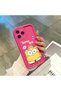حافظة سيليكون وردية حمراء متوافقة مع هاتف iPhone 16 Pro Max، مقاومة للصدمات وحماية للكاميرا - 3