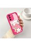 Samsung Galaxy S21 Fe Compatible Pink Red Silicone Case Shockproof Camera Protection - 3