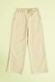 Elastic Waist Linen Look Girls' Trousers - 3
