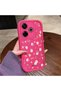 Redmi 13/13X Compatible Pink Red Silicone Case Shockproof Camera Protection - 4