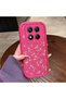 Redmi Note 14 Pro Plus+ 5g Compatible Pink Red Silicone Case Shockproof Camera Protection - 5