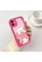 iPhone 12 Compatible Pink Red Silicone Case Shockproof Camera Protection - 2