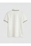 Ecru Polo Neck Pique Men's T-Shirt - 6