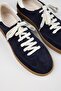 Palminteri 2 Men's Genuine Leather Lace-Up Navy-Ecru Sneakers - 4