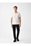 Ecru Polo Neck Pique Men's T-Shirt - 2