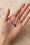 Handmade Adjustable Necklace with Swallow Figurine and Evil Eye Beads - 2