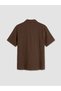 Brown Loose Fit Resort Collar Muslin Men's Shirt - 6