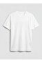 Ecru Crew Neck Printed Men's Combed Cotton T-Shirt - 5
