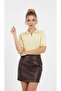 Women's Stoned Polo Collar Short Sleeve Knit Sweater - 3