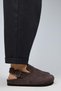 Holly 2 Women's Leather Genuine Leather Belt Buckle Sabo Brown Sandals