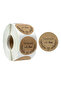 Kraft Paper Labels 500 PCS – Handmade With Love Stickers for Gift Wrap & Packaging - 2