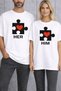 Unisex Oversize T-Shirt Puzzle Printed 100% Cotton T-Shirt Comfortable Fit (Sold Individually)