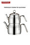 Lina Mega Size 4 Piece Steel Teapot Set - 4