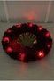 Burgundy Led Lighted Bridal Henna Night Tray, Wedding, Circumcision, Three-Dimensional Laser Flower Decorated Tray - 4