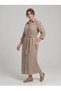 Strawberry Buttoned Sleeves Foldable Belted Pocketed Dress - 5