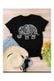 Women's Elephant Print T-Shirt - Women's Cotton T-Shirt