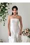 Strapless Chiffon Detailed Dress - 7