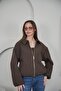 Bomber Dabıl Fabric Coat Brown Color - 4