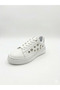 Women's Metal Ring Detailed Sneaker Casual Lace-Up Sports Shoes - 3
