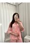Women's Crinkle Robe Pajama Set - 3