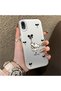 iPhone Xr Compatible Stylish Phone Case with Bow and Ribbon Dog Figure