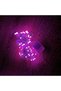 10m 100 Led Drop Tip Pink Light Transparent Cable - 2