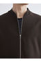Vizyon New Season Brown Stand Collar Men's Jacket - 3