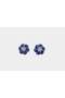 Royal Blue Floral Stud Earrings