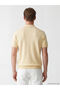 Yellow Polo Neck Men's Knit Sweater - 4
