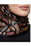 وشاح بنمط اللوتس التجريدي - أحمر كلاريت - 2