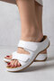 White Orthopedic Double-Strapped Heel Spur Supported Gel-Based Anatomical Women's Slippers - 3