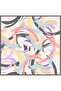 Abstract Patterned Pure Silk Twill Scarf 9328D 84 - 2