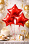 3-Piece Red Star Foil Balloon Set (24” / 60 cm) – Birthday & Party Decoration