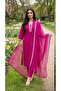 ISHRA BOUTIQUE Women’s Embroidered Kurta Set with Dupatta – Elegant 3/4 Sleeve Kurtis & Pants Set.