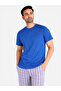 Deep Blue Checkered Short Sleeve Jersey Pyjamas Set (100% Cotton) - 7
