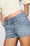 Yıldız detaylı mini denim şort - 3