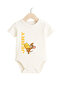 100% Cotton Short Sleeve Snap Fastener Bodysuit & Printed Baby Bodysuit
