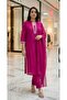 ISHRA BOUTIQUE Women’s Embroidered Kurta Set with Dupatta – Elegant 3/4 Sleeve Kurtis & Pants Set. - 3