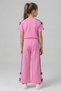 Bowknot Detailed Printed Wide Leg Girls' Two-Piece Set - 26Y 26206 - 3