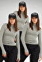 Women's Light Gray 3-Piece Finger Detailed Bodysuit