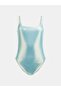 Metallic effect one-piece swimsuit
