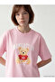 Lcw Modestpink Crew Neck Printed Women's T-Shirt