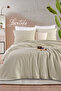 Seinaa |   100% Cotton Double 200X230 cm Knitted Pique Set with Button Detailed Pillowcase - 2