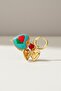 Gold Color Heart-Shaped Photo Insertable Charm Dangle Earrings (Pair) - 2