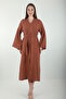 Women's 100% Cotton Muslin Fabric Kimono Model Bathrobe / Dressing Gown - 4