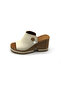 6115Z Women's Leather Wedge Heel Slippers